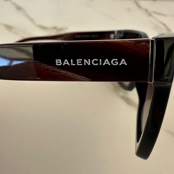 Balenciaga Women’s Rectangular Sunglasses, Style BA0098, NWOT - Picture 9 of 11